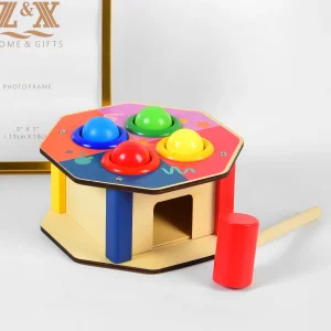 لعبة مطرقة خشبية للأطفال الصغار ، تطوير المهارات الحركية الدقيقة ، المرح التعليمي - AliExpress