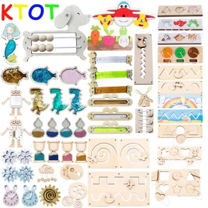 Baby Busy Board Montessori Teaching Toys Wooden - Busy Board Diy Material - Aliexpress