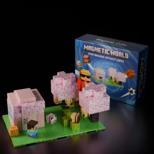 مجموعة ألعاب مكعبات البناء المغناطيسية منجم العالم مكعب الطوب المغناطيسي مع لوحات أساسية هدايا للأولاد والبنات والأطفال بعمر 3 سنوات فما فوق نمط بكسل - AliExpress 26