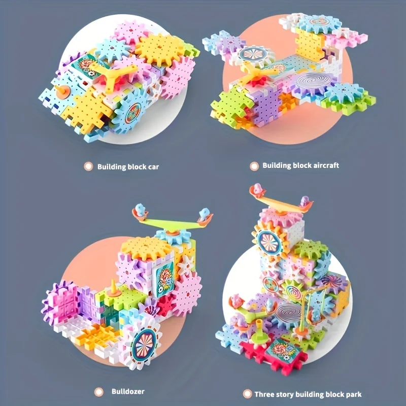 أطفال والعتاد الكهربائية بناء مجموعات الالعاب بمحركات الغزل التروس مجموعة والعتاد السكك الحديدية سيارة كبيرة اللبنات الجذعية مجموعات ألعاب البناء - AliExpress 26 - Image 4