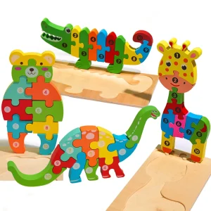 High Quality 3D Wooden Puzzles Educational Cartoon Animals Early Learning Cognition Intelligence Puzzle Game For Children Toys - AliExpress